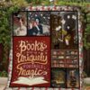 Books Are A Uniquely Portable Magic Reading Quilt Blanket  Quilt